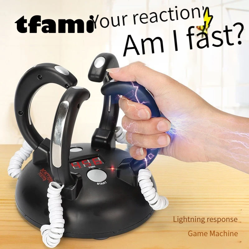 

TFAMI Tricky Funny Toy Electric Finger Lightning Response Game Reaction Tester Tricky Lie Detector Fun Toy For Boy Birthday Gift