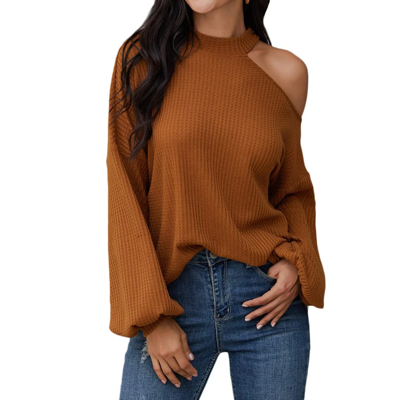 Autumn Winter Fashion Women's Waffle Knit Tunic Tops Elegant Ladies Casual Off Shoulder Long Sleeve Loose T-shirt Solid Color
Autumn Winter Fashion Women's Waffle Knit Tunic Tops Elegant Ladies Casual Off Shoulder Long Sleeve Loose T-shirt Solid Color