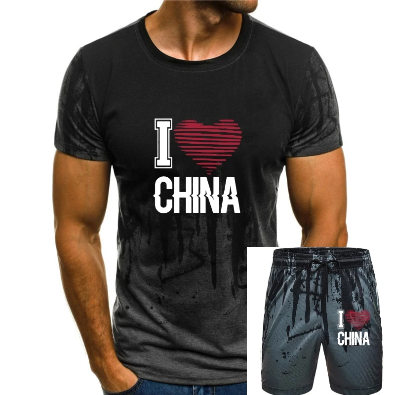 

Customize I Love China Country Gift Souvenir Ideas Tshirt For Men Woman Round Neck Outfit T Shirt Short Sleeve Clothing Tee Top