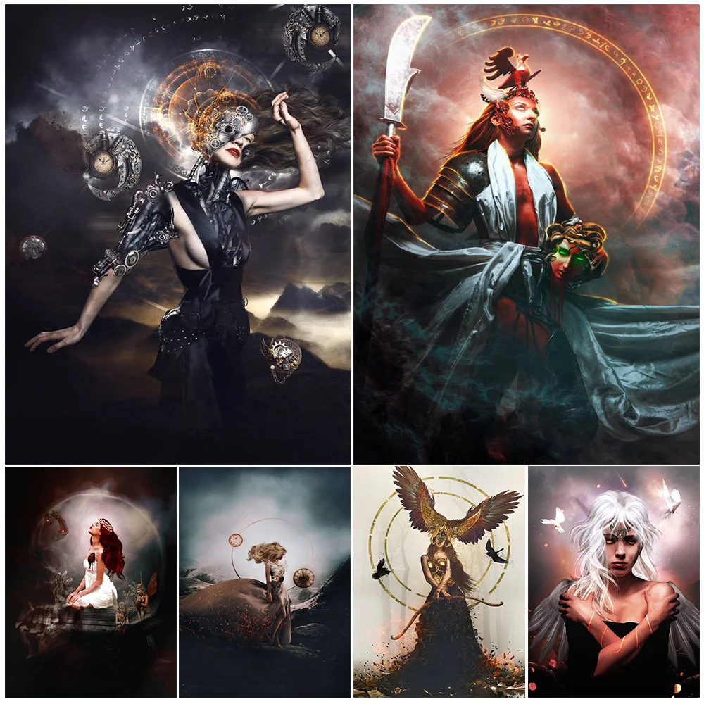 Athena And Hecate Goddess Abstract Wall Art Canvas Painting Witch Rune,Wheel Of Time Gothic Art Poster And Print Home Decoration
Athena And Hecate Goddess Abstract Wall Art Canvas Painting Witch Rune,Wheel Of Time Gothic Art Poster And Print Home Decoration