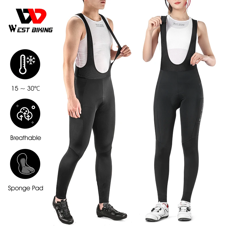 

WEST BIKING 3D Padded Cycling Bib Pants Shockproof Cushion Men Women Cooling Sport Gear Road Bike Bib Long Tights Riding Pants