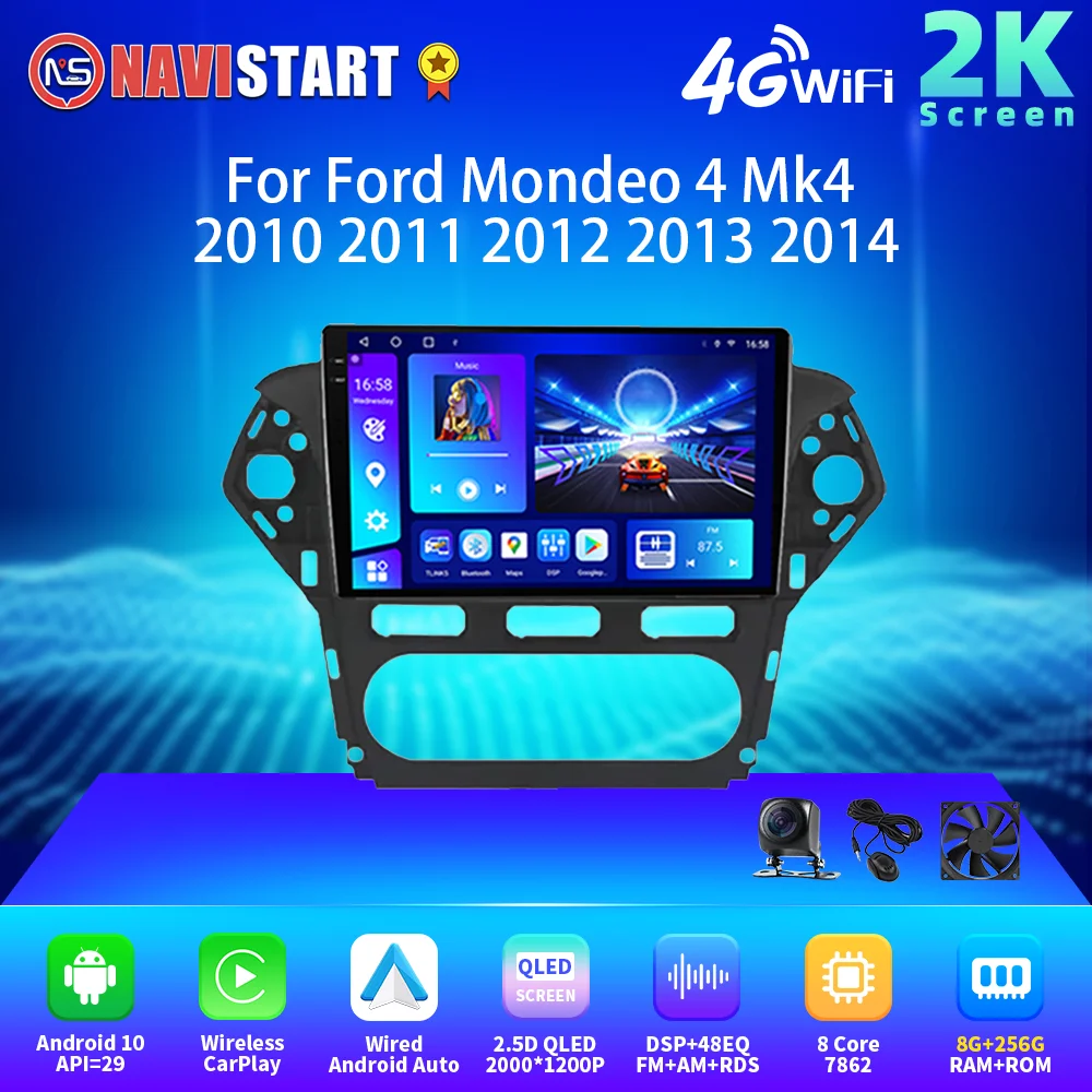 NAVISTART 2K 2000*1200 Car Radio For Ford Mondeo 4 Mk4 2010-2014 Carplay Android Auto No Video Player GPS DSP RDS Multimedia
NAVISTART 2K 2000*1200 Car Radio For Ford Mondeo 4 Mk4 2010-2014 Carplay Android Auto No Video Player GPS DSP RDS Multimedia