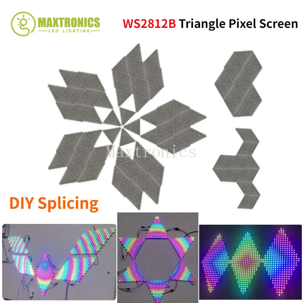 New DC5V WS2812B Triangle LED Digital Pixel Screen Panel Modules Full Color Individually Addressable Programmable DIY Stitching
New DC5V WS2812B Triangle LED Digital Pixel Screen Panel Modules Full Color Individually Addressable Programmable DIY Stitching