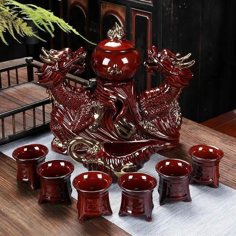Top-grade dragon tea set Chinese kungfu teaset automatic tea set ceramic teapot and tea cup set travel teaset for holiday gift
Top-grade dragon tea set Chinese kungfu teaset automatic tea set ceramic teapot and tea cup set travel teaset for holiday gift