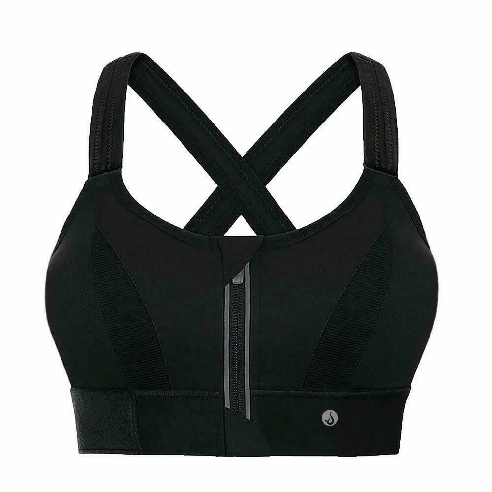 Women's High Impact Front Zipper Closure Adjustable Front Closure Straps Padded Black Sports Bra
Women's High Impact Front Zipper Closure Adjustable Front Closure Straps Padded Black Sports Bra