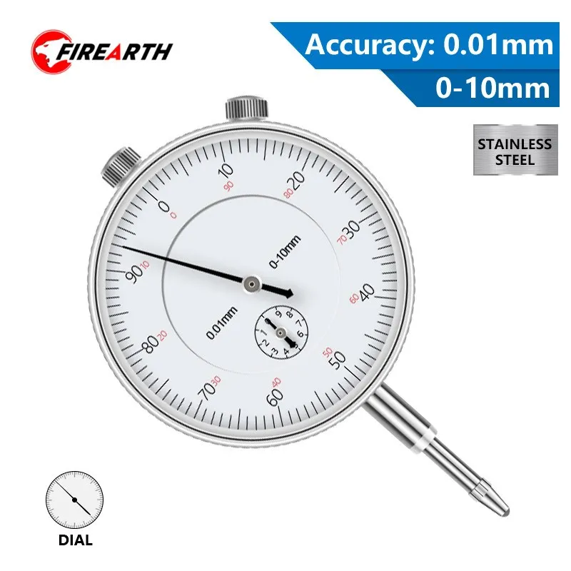Firearth 0-10mm Dial Indicator Gauge 0.01mm Accuracy Resolution Measurement Instrument For Woodworking Precision Tool
Firearth 0-10mm Dial Indicator Gauge 0.01mm Accuracy Resolution Measurement Instrument For Woodworking Precision Tool