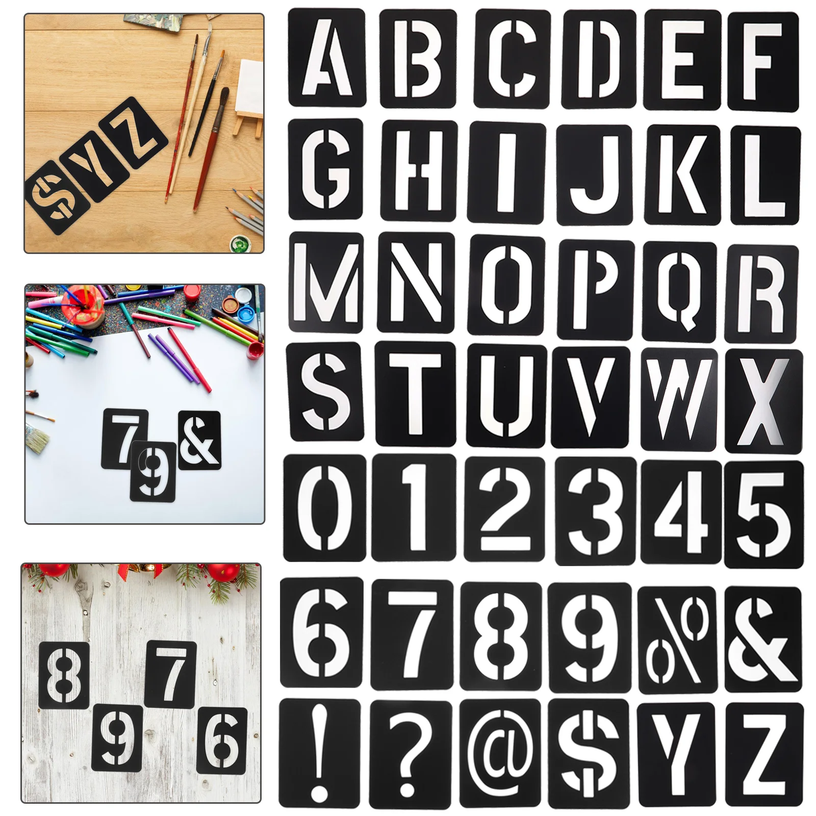 

Alphabet Letter Templates Ruler Number Stencil Decorative Wall Stencils for Painting