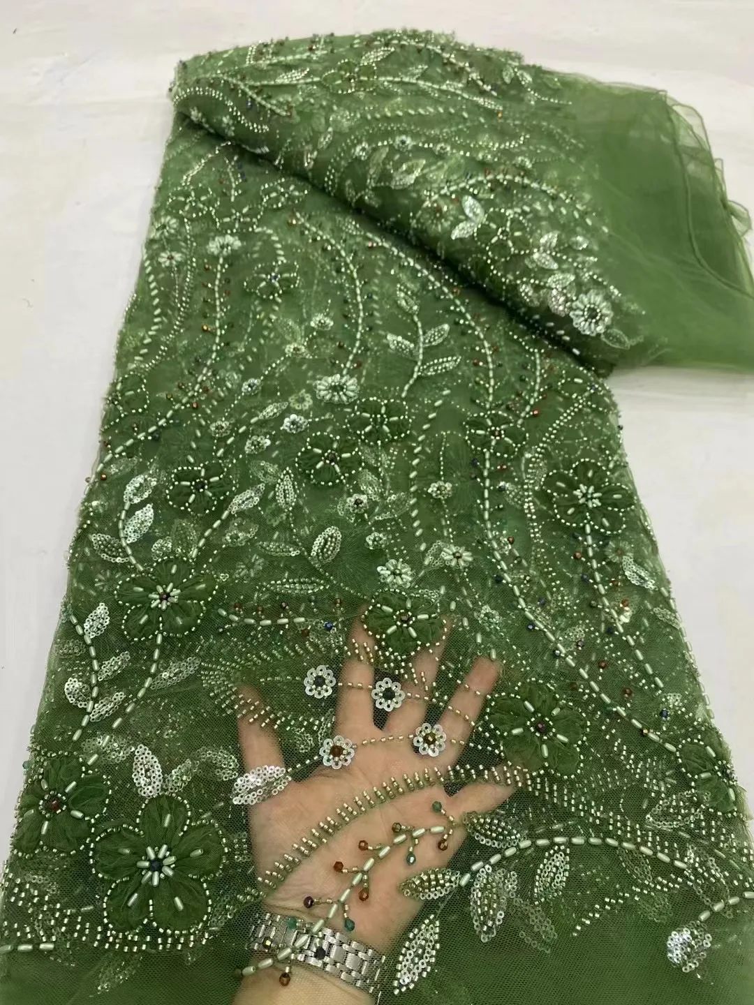 Hoh Lace High Quality 2024 Green African Handmade Beads Laces Fabrics Luxury Nigerian Sequins Mesh Lace Fabric For Wedding
Hoh Lace High Quality 2024 Green African Handmade Beads Laces Fabrics Luxury Nigerian Sequins Mesh Lace Fabric For Wedding