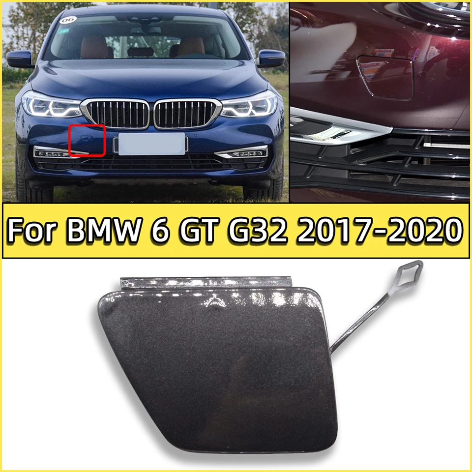 

Передний бампер с буксировочным крючком, накладка на глаза для BMW 6 GT Gran Туризм G32 2017 2018 2019 2020, оболочка для буксировочного прицепа окрашенная 51117445592
