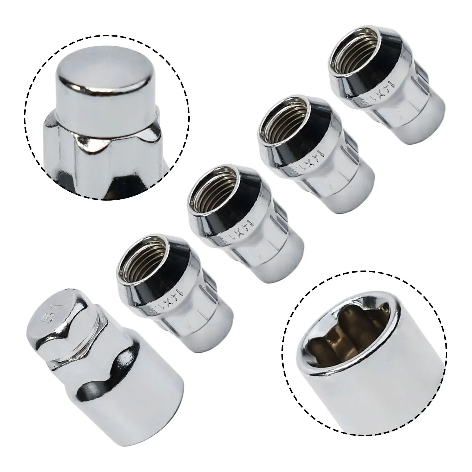 4pcs M14x1.5 Locking Wheel Nuts Tapered Key For FORD S-MAX For Mondeo Silver Chrome Plated Bolts Wear Parts Replacement
4pcs M14x1.5 Locking Wheel Nuts Tapered Key For FORD S-MAX For Mondeo Silver Chrome Plated Bolts Wear Parts Replacement