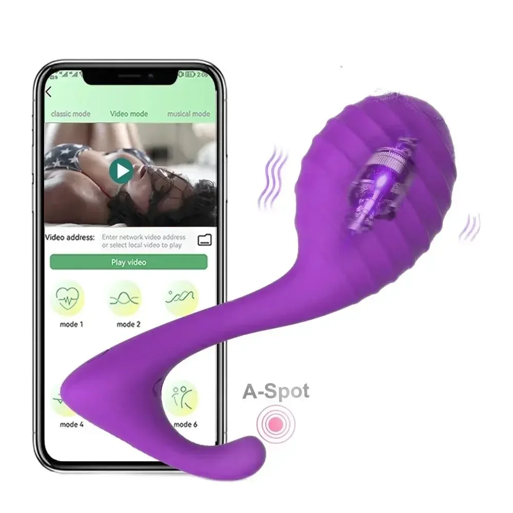 

Bluetooth фаллоимитатор вибратор для женского оргазма беспроводное приложение дистанционное управление G-точка нижнее белье вибрирующее яйцо секс для взрослых пар