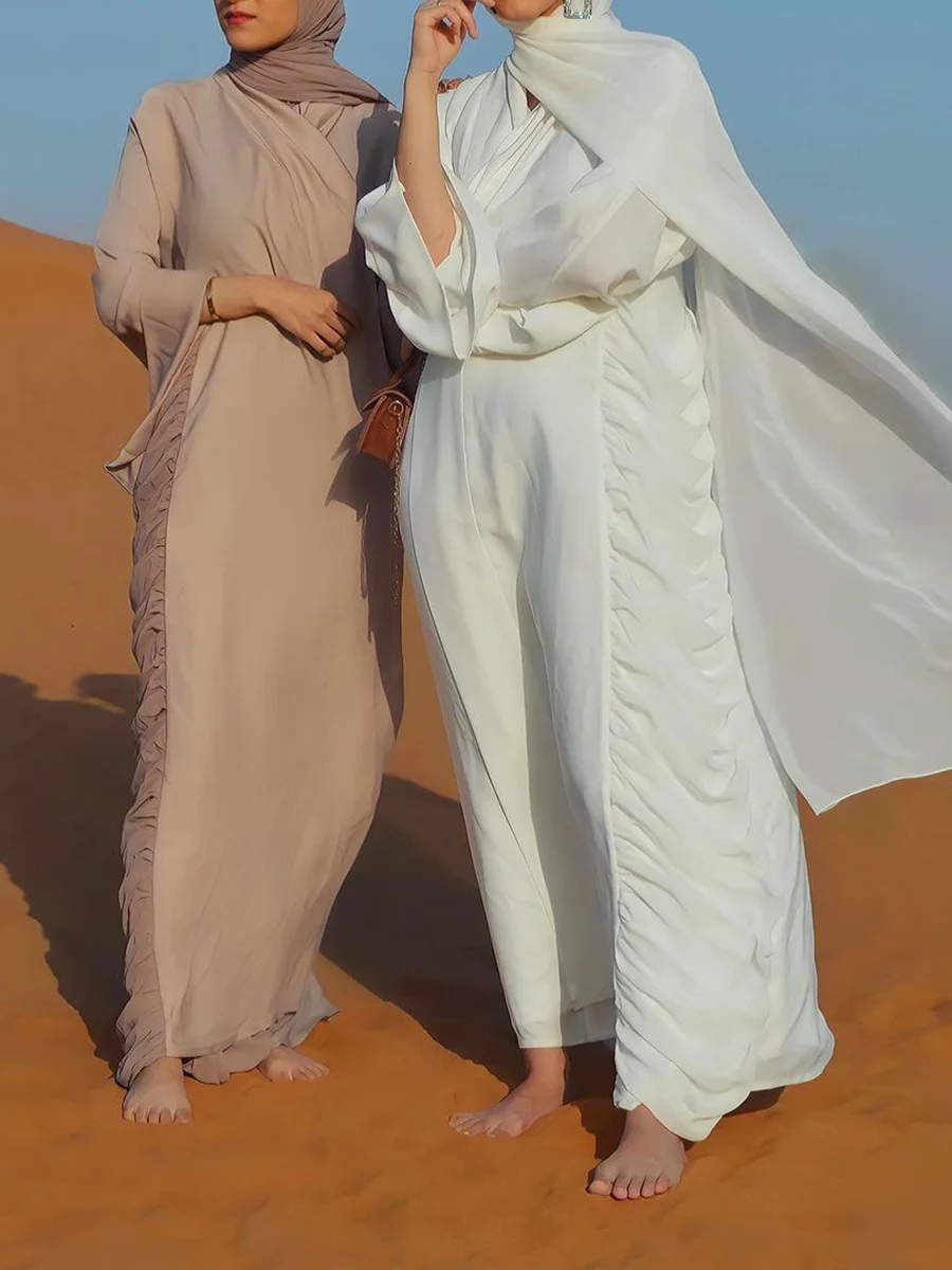 Eid Mubarak Abaya Dress Muslim Abaya Women Ramadan Hijab Dubai Turkey Islam Clothing Kaftan Chiffon Ruffle Robe Longue Musulmane
Eid Mubarak Abaya Dress Muslim Abaya Women Ramadan Hijab Dubai Turkey Islam Clothing Kaftan Chiffon Ruffle Robe Longue Musulmane