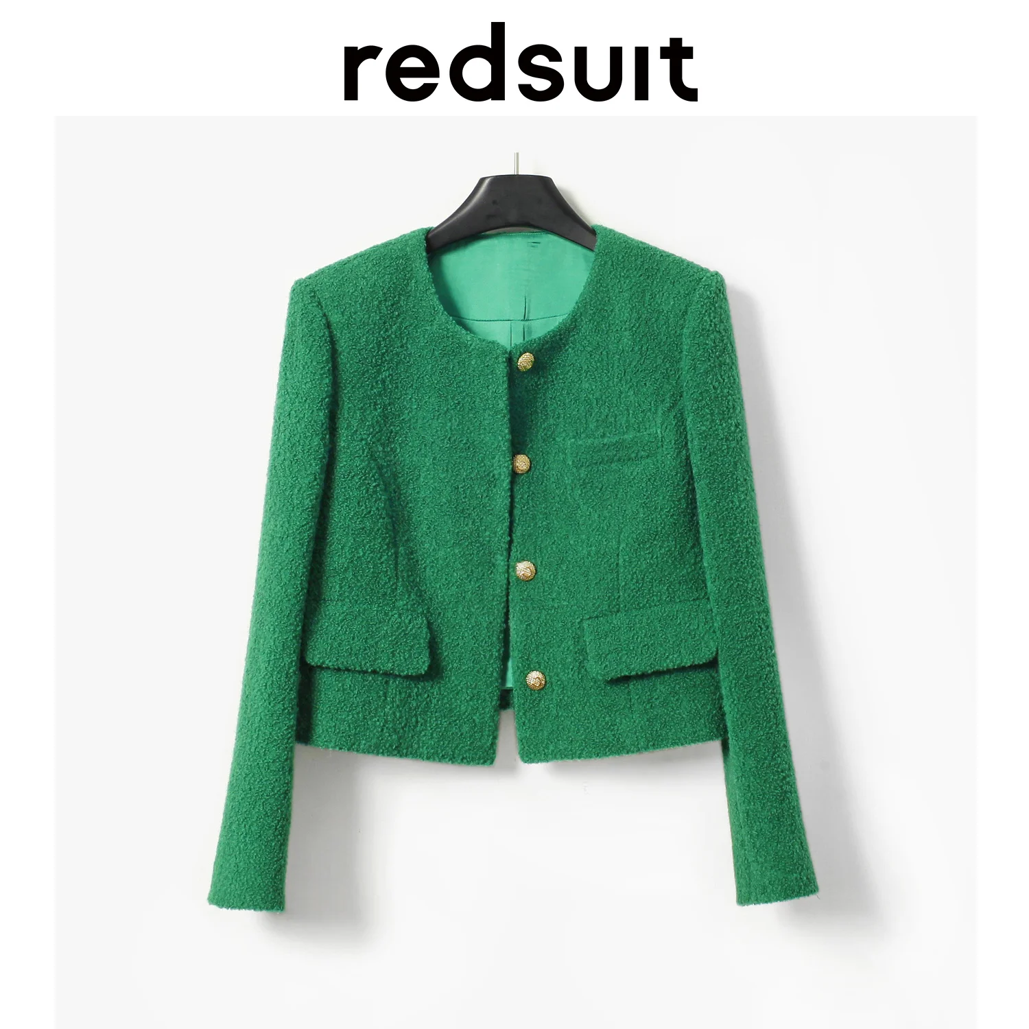 Simple Green Whitening Small Fragrant Wind Weaving Short Coat with Age Reducing Temperament Top
Simple Green Whitening Small Fragrant Wind Weaving Short Coat with Age Reducing Temperament Top