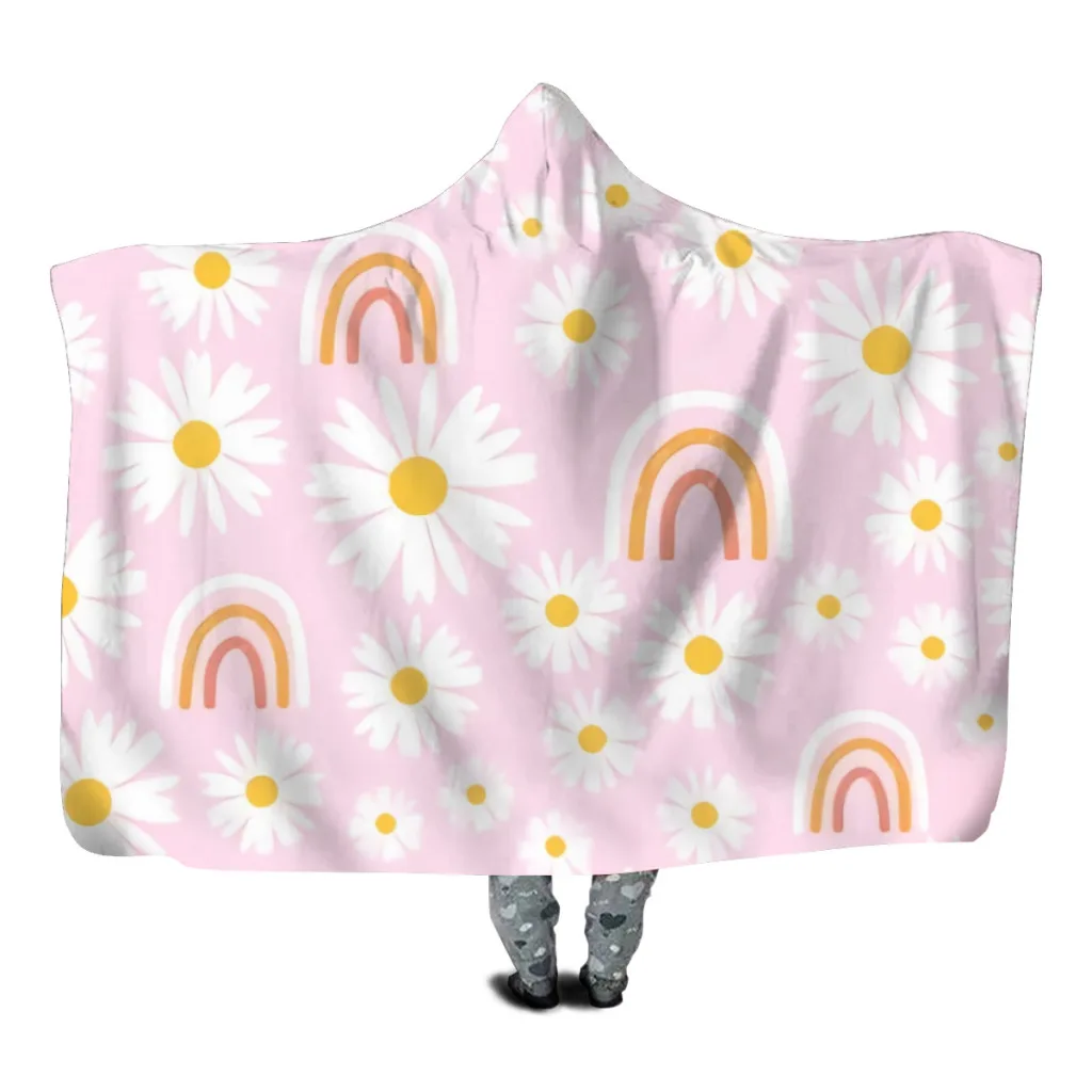 Daisy Flower And Pink Blanket Hoodie Sherpa Blanket for Kids Youngsters Fleece Wearable Warm
Daisy Flower And Pink Blanket Hoodie Sherpa Blanket for Kids Youngsters Fleece Wearable Warm