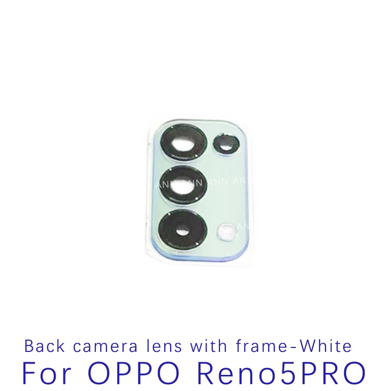 

Back Camera Glass Lens With Cover Frame For Oppo Reno 5pro Main Rear Camera Lens with Glue Replacement Parts