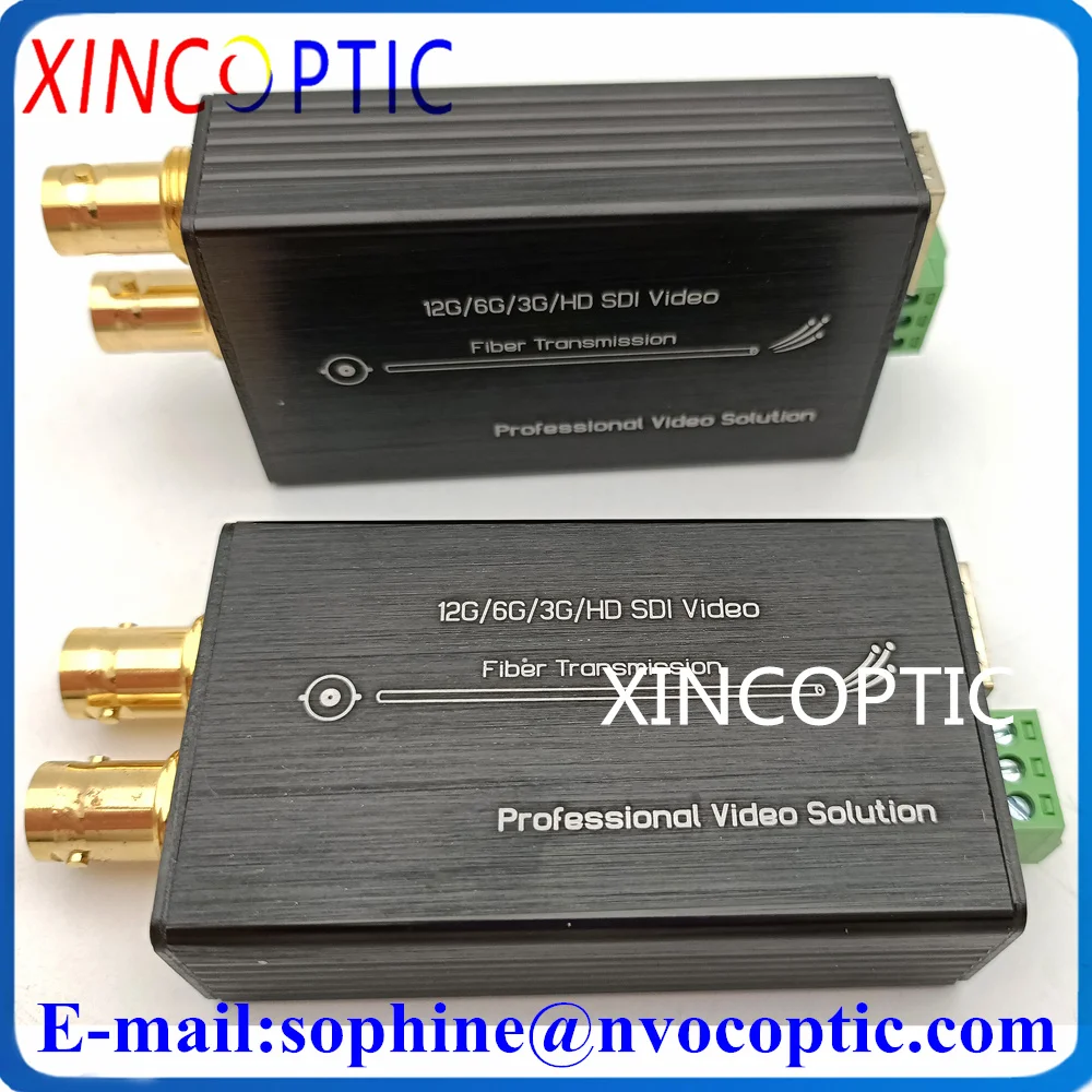 

1Ch Mini Type 12G SDI Fiber Optical Video Converter With Tally and SMF BIDI 20KM LC SFP Transceiver Module for Broadcasting