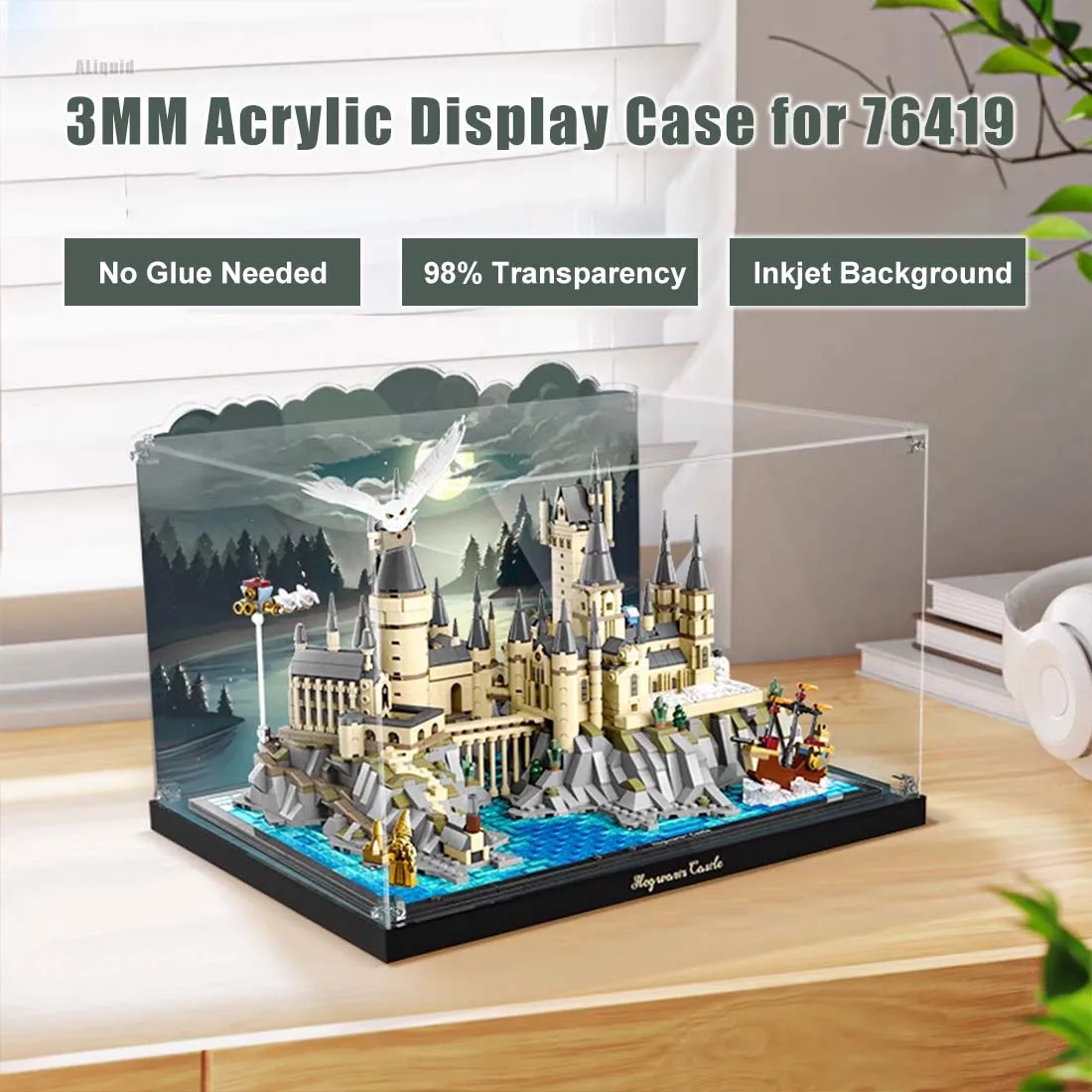 

3mm Acrylic Display Case for Lego 76419 Castle and Grounds Building Blocks Patterned Display Case NO Bricks Set