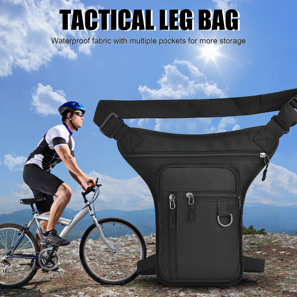 

Waterproof Drop Leg Waist Bags Men Multipocket PU Leather Waist Bag Outdoor Motorcycle Hip Leg Pack Outdoor Sports Ride Bag