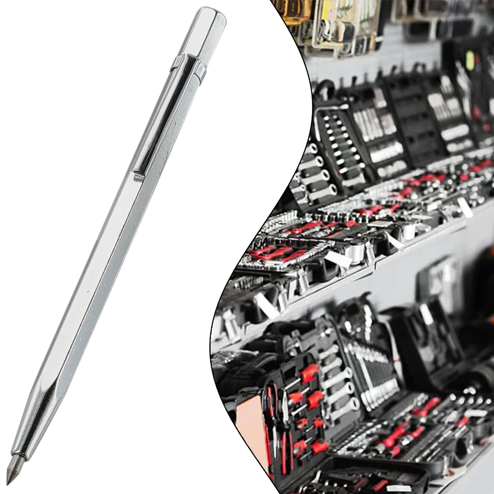 Silver Tungsten Carbide Scribing Pen Tip Steel Scriber Scribe Mark Marker Metal Workshop 1 * Tungsten Carbide Scribing Pen
Silver Tungsten Carbide Scribing Pen Tip Steel Scriber Scribe Mark Marker Metal Workshop 1 * Tungsten Carbide Scribing Pen