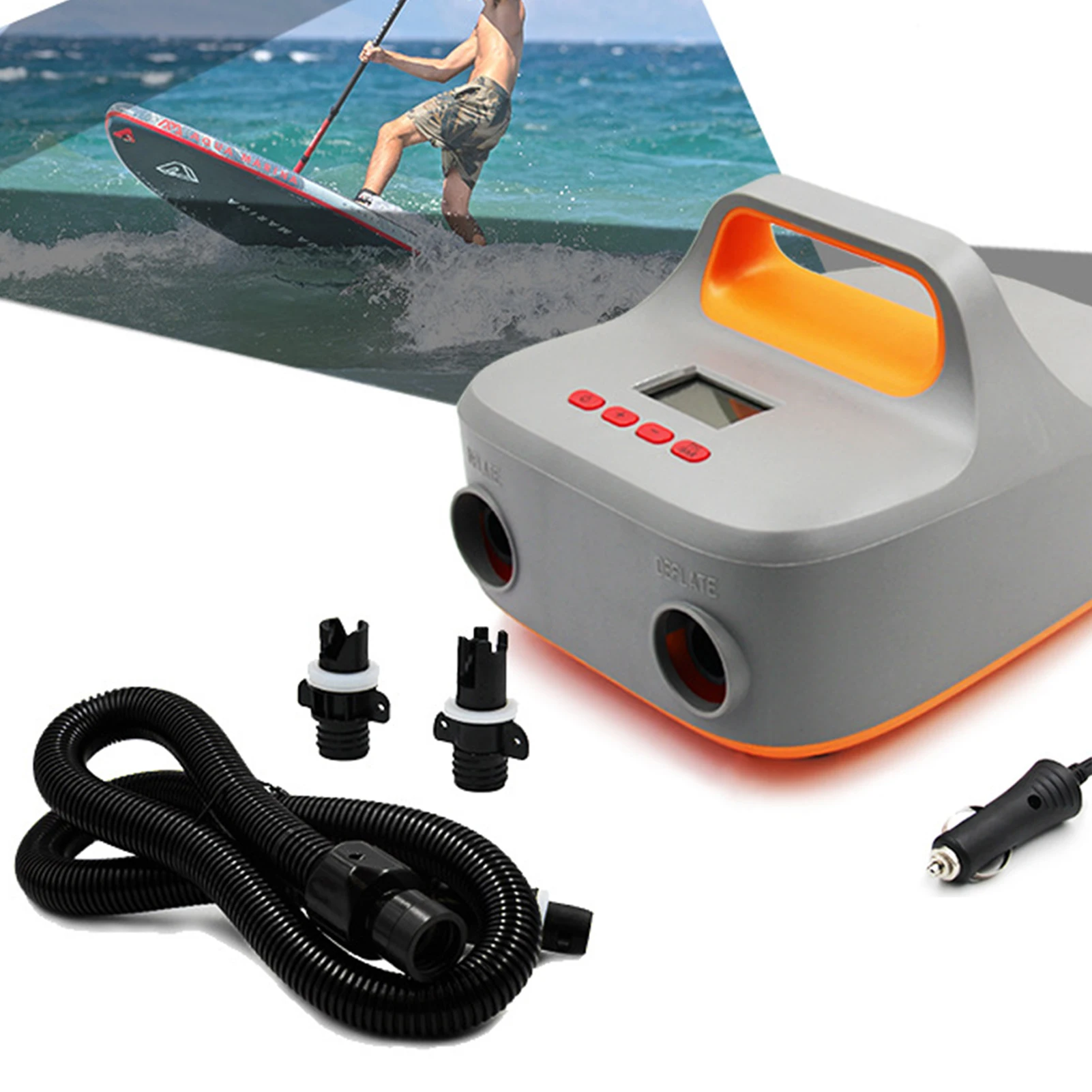 Air Compressor Portable 140W 20PSI Tire Inflator For Car With LED Flashlight Screen Quick Inflation Pump For Car Bicycles
Air Compressor Portable 140W 20PSI Tire Inflator For Car With LED Flashlight Screen Quick Inflation Pump For Car Bicycles
