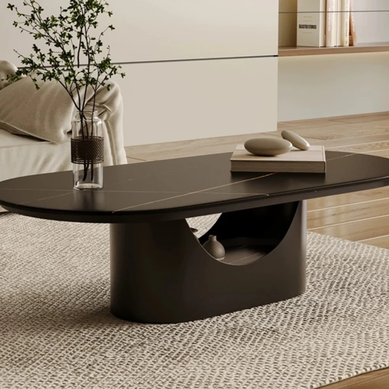

Кофейный столик с черным акцентом для гостиной в скандинавском стиле, Роскошный милый кофейный столик с боковой стороны, Мраморная мебель для дома, Реплика мебели