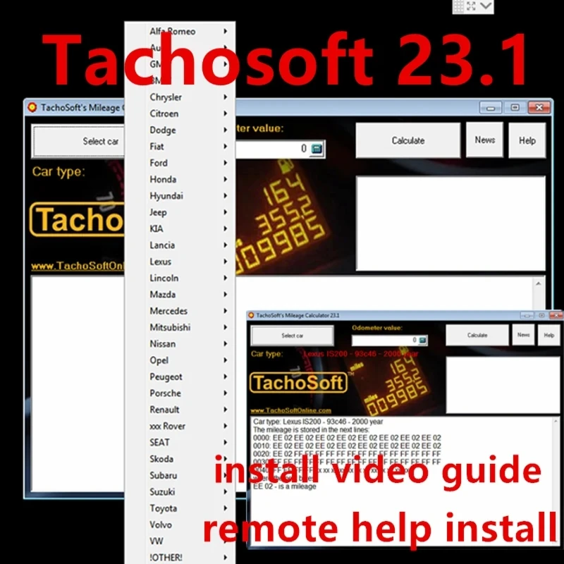 

TachoSoft Mileage Calculator 23.1 TachoSoft Mileage Counter Calculation Software V23.1 With License Digital Odometer Calculators