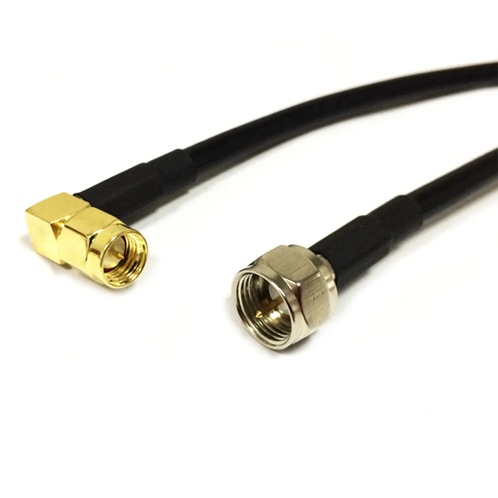

New SMA Male Plug Right Angle Connector Switch F Male Convertor Pigtail Cable RG58 Wholesale Fast Ship 50CM 20"Adapter