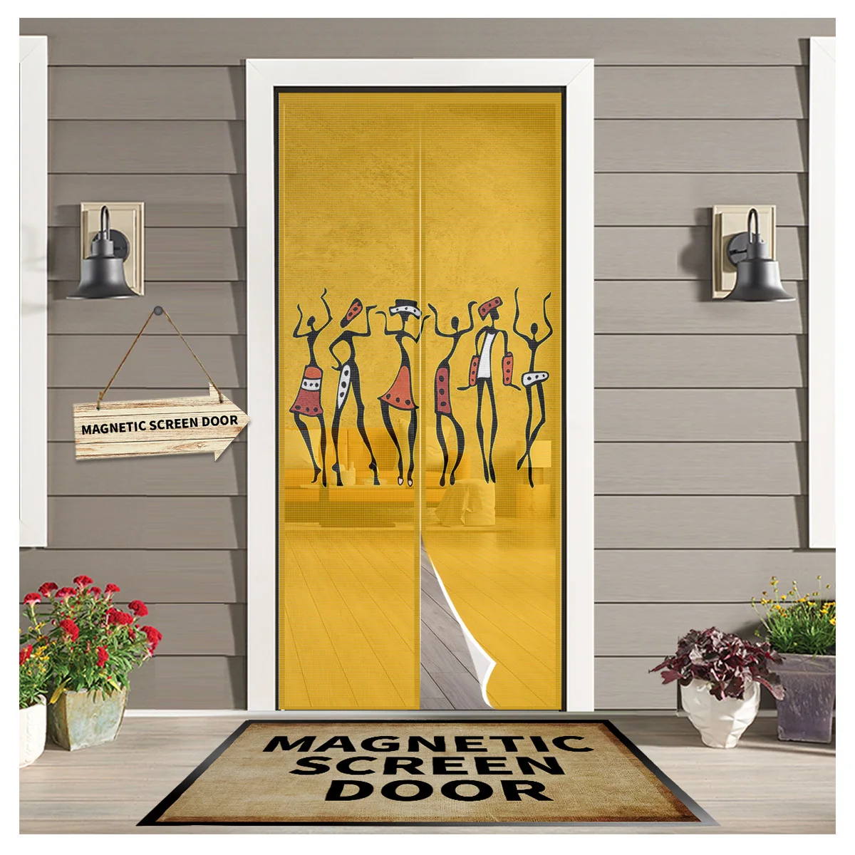 African Women Dance Ethnic Kitchen Door Curtain Anti-mosquito Door Net Mesh Insect Screen Door Curtains for Living Room
African Women Dance Ethnic Kitchen Door Curtain Anti-mosquito Door Net Mesh Insect Screen Door Curtains for Living Room