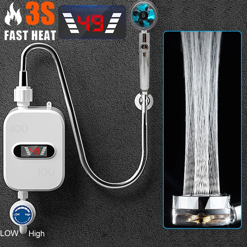 Instant Water Heater Shower 220V Bathroom Faucet EU Plug Hot Water Heater 3500W Digital Display For Country House Cottage Hotel
Instant Water Heater Shower 220V Bathroom Faucet EU Plug Hot Water Heater 3500W Digital Display For Country House Cottage Hotel