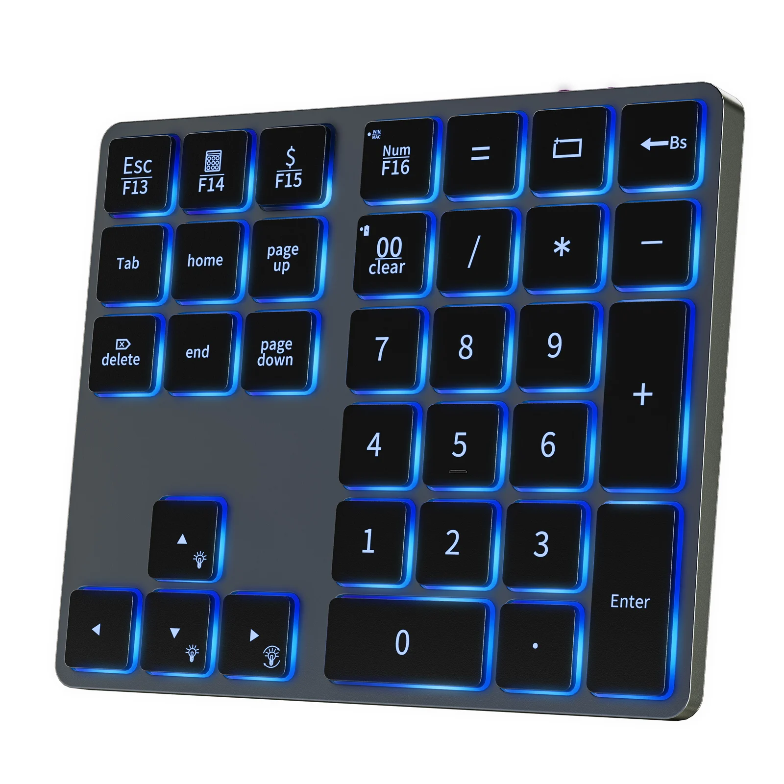Metal Number Keyboard Portable Bluetooth Backlit Numeric Keypad Slim Wireless Key Board For PC Tablet Windows Android IOS
Metal Number Keyboard Portable Bluetooth Backlit Numeric Keypad Slim Wireless Key Board For PC Tablet Windows Android IOS