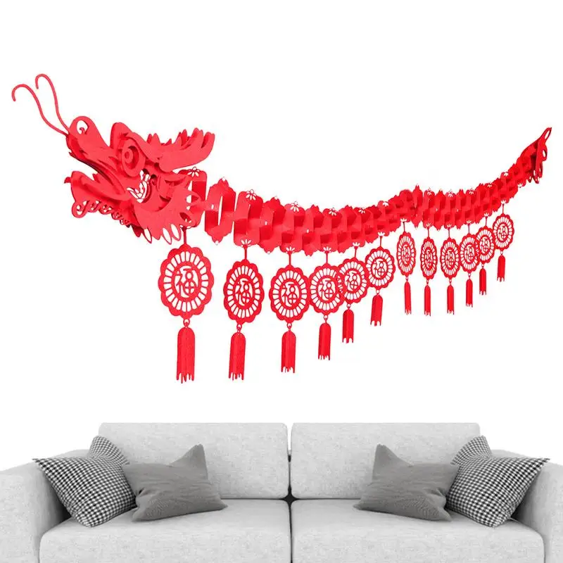

Китайский новый год, 3D дракон, украшение на потолок, весна 2024, фестиваль, Висячие Подвески, баннер для дверей, окон, декор гостиной