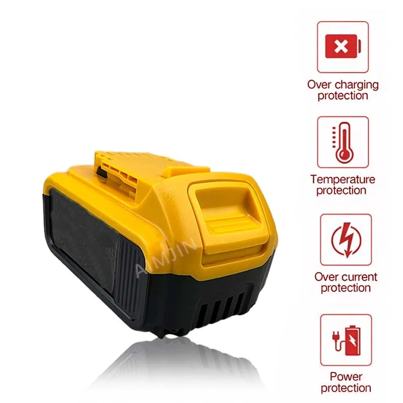

20V 6Ah Rechargeable Lithium-Ion Battery Suitable For Dewalt DCB205 DCB201 DCB203 Power -100% True Capacity