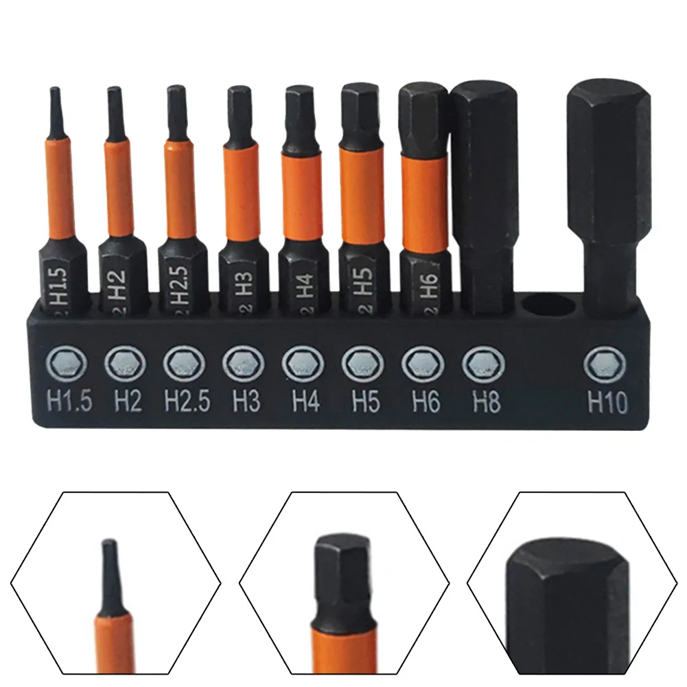 9pcs Hex Head Screwdriver Bit Quick Change Impact Driver Magnetic Screwdriver Drill Bits H1.5H2.0 H2.5 H3 H4 H5 H6 H8 H10
9pcs Hex Head Screwdriver Bit Quick Change Impact Driver Magnetic Screwdriver Drill Bits H1.5H2.0 H2.5 H3 H4 H5 H6 H8 H10
