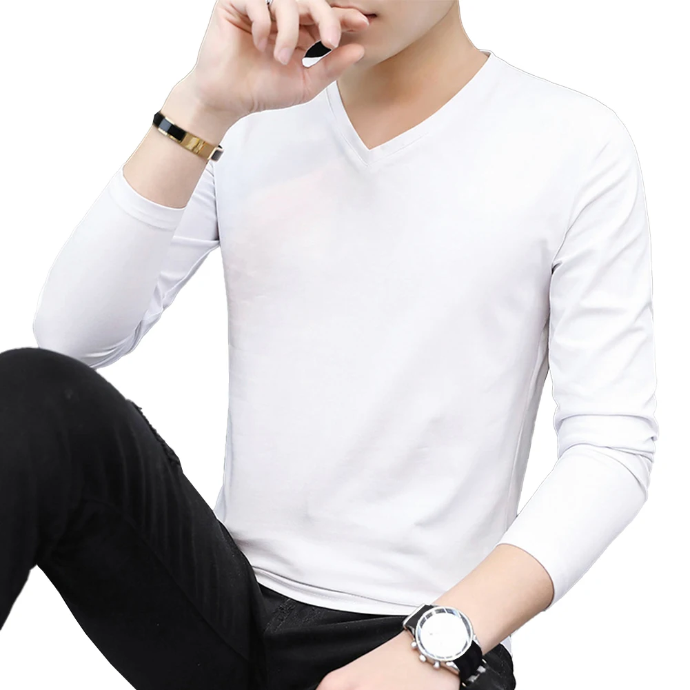 Fashion Men's Long Sleeve T-Shirts Slim Fit V Neck Muscle Tops Solid Color Workout Fitness Undershirt Bottoming Tees For Man
Fashion Men's Long Sleeve T-Shirts Slim Fit V Neck Muscle Tops Solid Color Workout Fitness Undershirt Bottoming Tees For Man