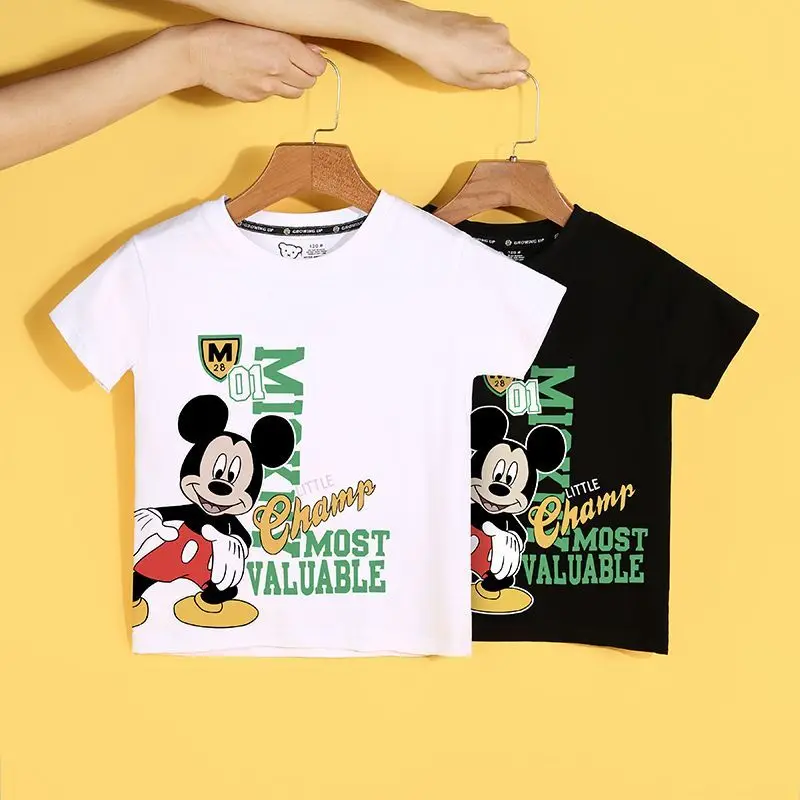 Disney Mickey Mouse pattern boys' t-shirt short-sleeved cartoon cute children's clothing fashion trend pure cotton half-sleeve
Disney Mickey Mouse pattern boys' t-shirt short-sleeved cartoon cute children's clothing fashion trend pure cotton half-sleeve