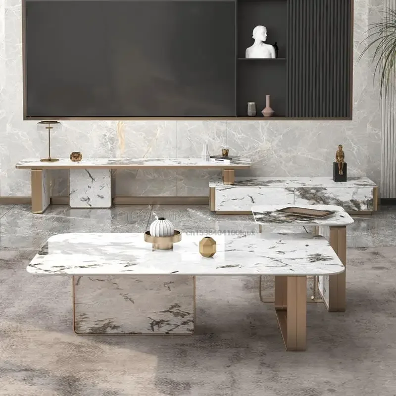 Italian Style Light Luxury Rock Board Extendable TV Cabinet Coffee Table Combination Modern Personality Living Room Furniture
Italian Style Light Luxury Rock Board Extendable TV Cabinet Coffee Table Combination Modern Personality Living Room Furniture