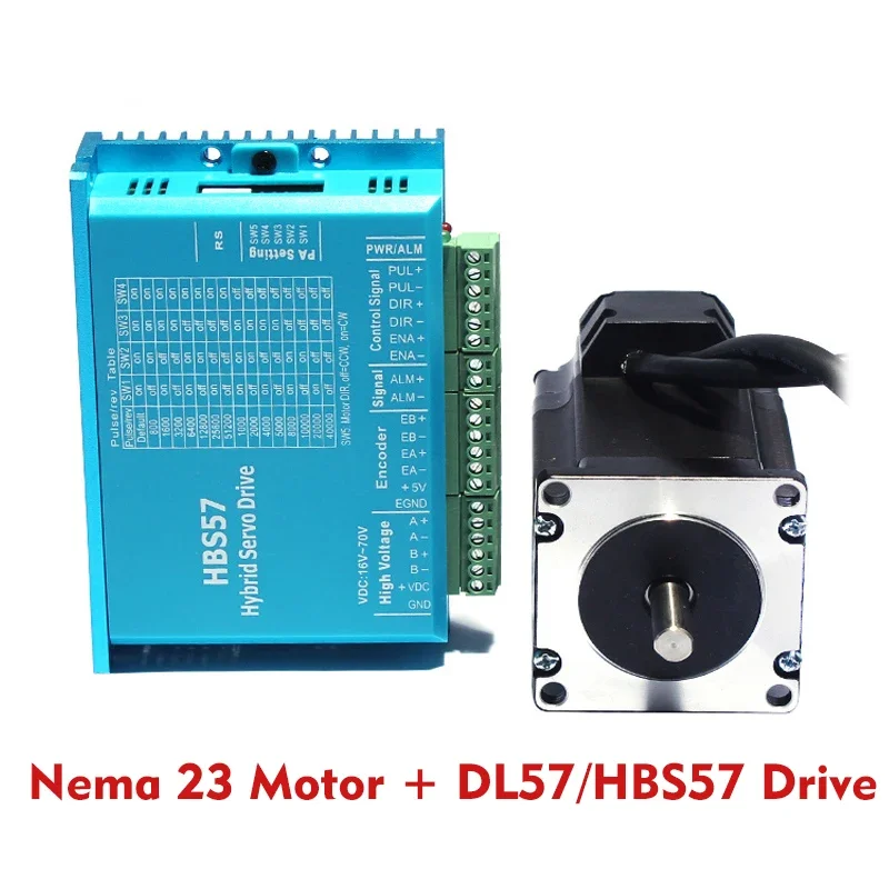 

57HSE2.2N step motor+DL57/HBS57 Closed-loop Stepper Motor Driver 2.2nm Servo Motor 2.2NM 57 Hybrid closed loop Nema 23 2-phase.