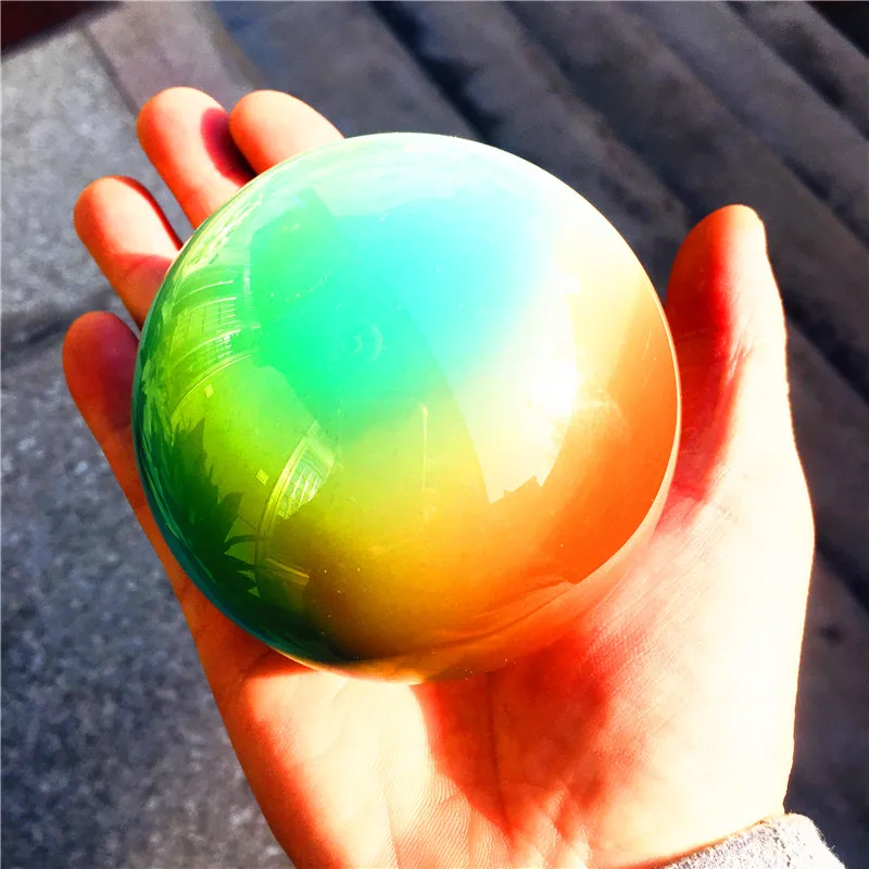 

6-8cm Natural multicolour at eye crystal ball divination energy stone ball photography decorative ball