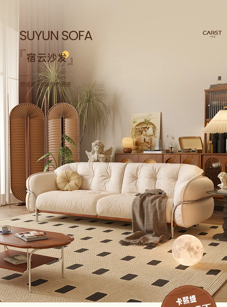 HXL American-Style Solid Wood Cloud Sofa Living Room Cream Style Technology Flannel Net Red Sofa
HXL American-Style Solid Wood Cloud Sofa Living Room Cream Style Technology Flannel Net Red Sofa