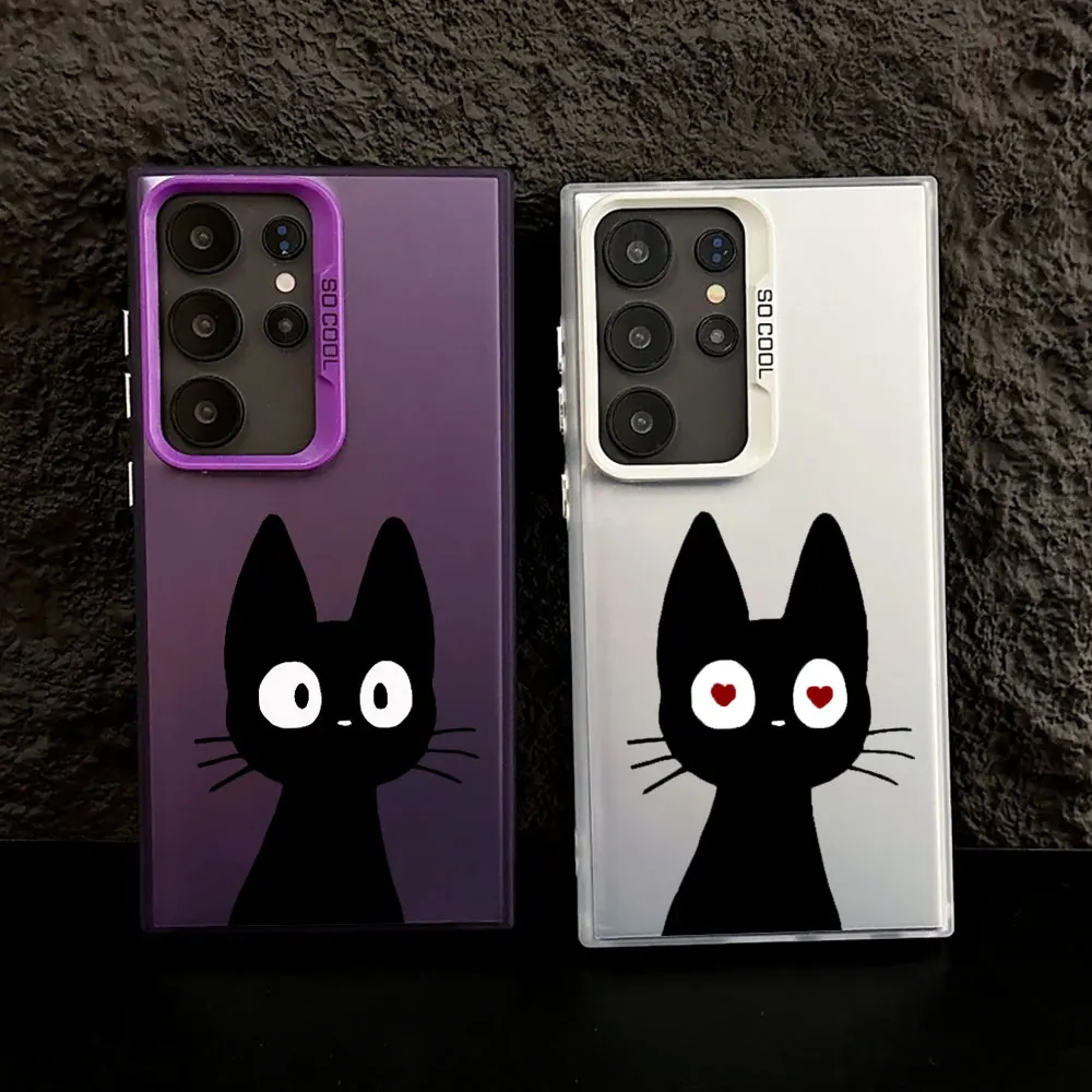 Cute Cat S25 Case For Samsung S25 S24 Ultra Carcasa Black Cats For Galaxy S23 S22 S21 FE S20 Ultra Plus Shockproof Phone Cover Cute Cat S25 Case For Samsung S25 S24 Ultra Carcasa Black Cats For Galaxy S23 S22 S21 FE S20 Ultra Plus Shockproof Phone Cover