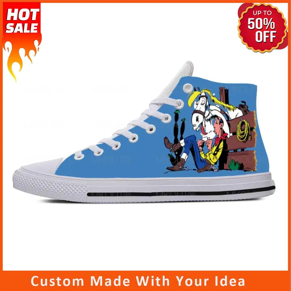 Lucky Luke Anime Cartoon Manga Comic Cowboy Funny Casual Cloth Shoes High Top Lightweight Breathable 3D Print Men Women Sneakers
Lucky Luke Anime Cartoon Manga Comic Cowboy Funny Casual Cloth Shoes High Top Lightweight Breathable 3D Print Men Women Sneakers