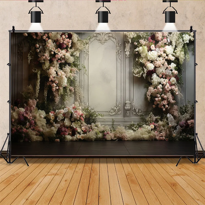 

Romantic Wedding Photography Backdrops Decoration Props Flora Valentine's Day Indoors Theme Photo Studio Background FL-11