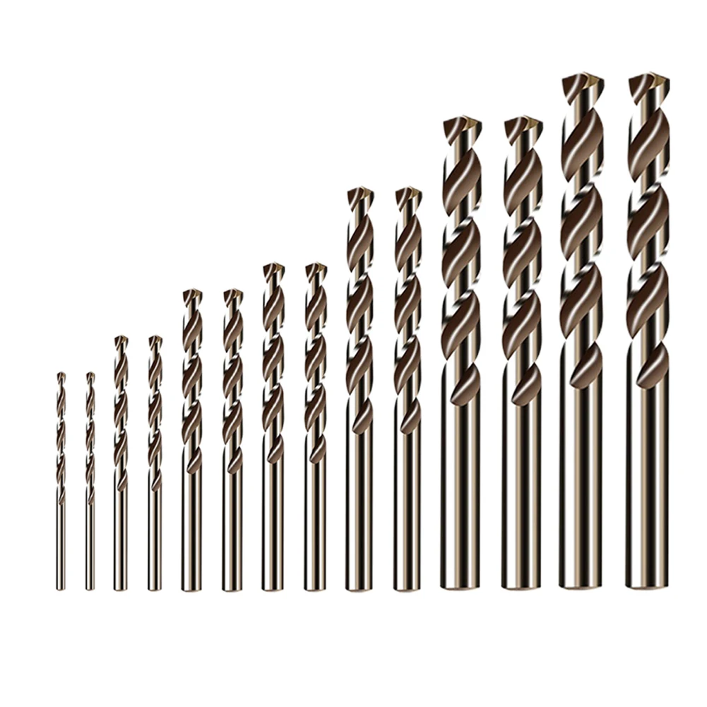 14pcs HSS Drill Bit M35 Cobalt Drill Bit For Stainless Steel Wood Hole Cutter Round Shank Hole Drill Metal Drilling Cutter
14pcs HSS Drill Bit M35 Cobalt Drill Bit For Stainless Steel Wood Hole Cutter Round Shank Hole Drill Metal Drilling Cutter
