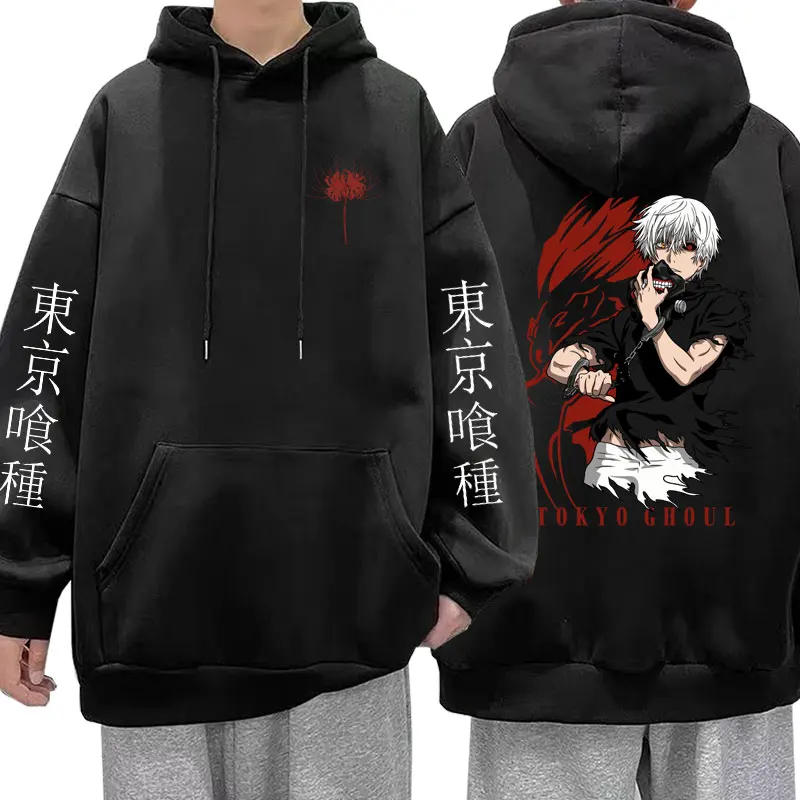 

Japan Anime Tokyo Ghoul Hoodie Ken Kaneki Gothic Hoody Retro Sweatshirt Hip Hop Oversized Men Women Casual Streetwear Tracksuit