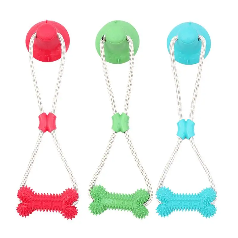 

Suction Cup Dog Rope Toys Pet Chew Toy For Bite Teething Reusable Pet Interactive Tug Ball Toy Suction Cup Rope Toy For Dogs