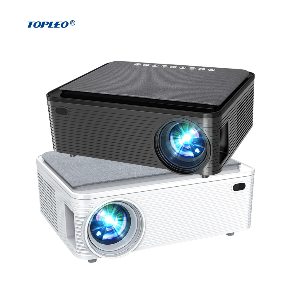 

Topleo X5 Led Lcd Projector Mirroring Mobile Video Home Projector Wifi hd smart android cinema 4k projector