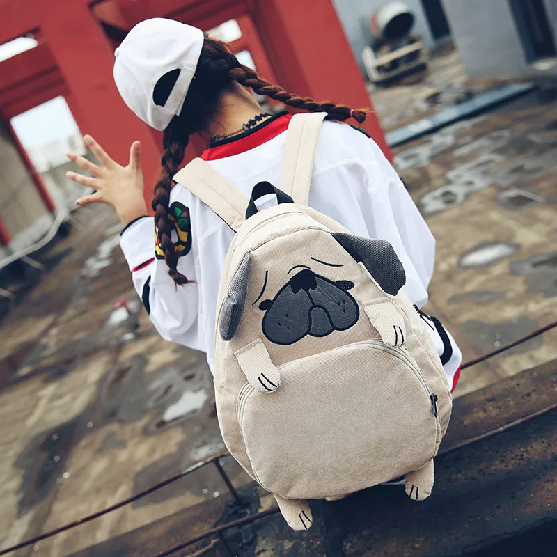 Canvas Cute Dog Fox Ear Embroidery Corduroy Backpack Female Women Backpack Schoolbag Vintage Notebook Backpack For Girls School
Canvas Cute Dog Fox Ear Embroidery Corduroy Backpack Female Women Backpack Schoolbag Vintage Notebook Backpack For Girls School