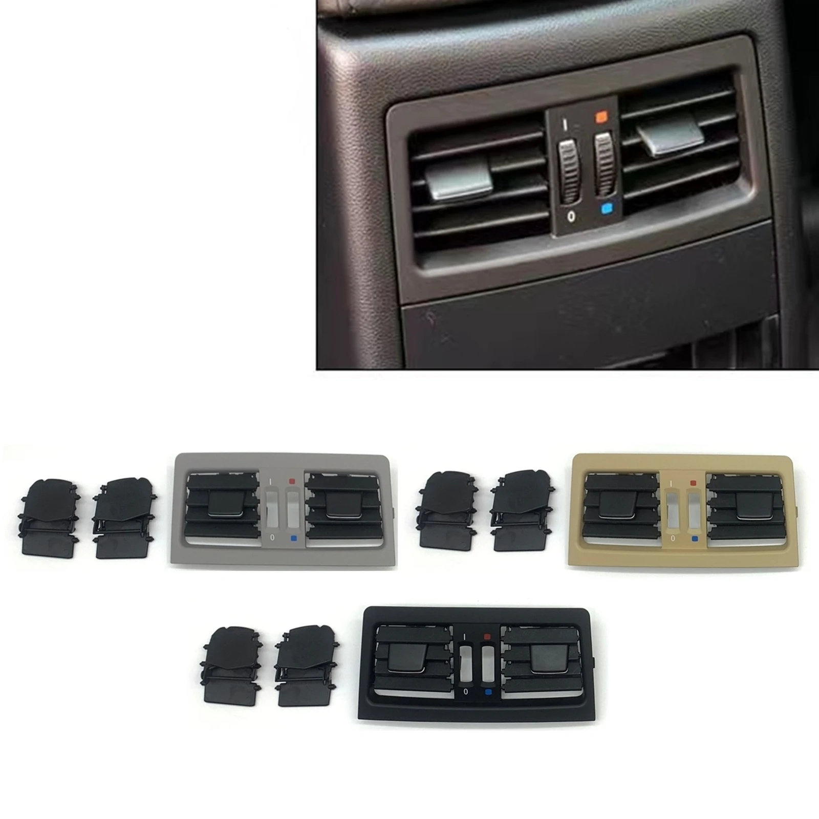 

Rear A/C Air Vent Grill Panel Cover Conditioning Outlet Replacement Frame For BMW 3 Series 2005-2012 E90 E90N E91 E91N