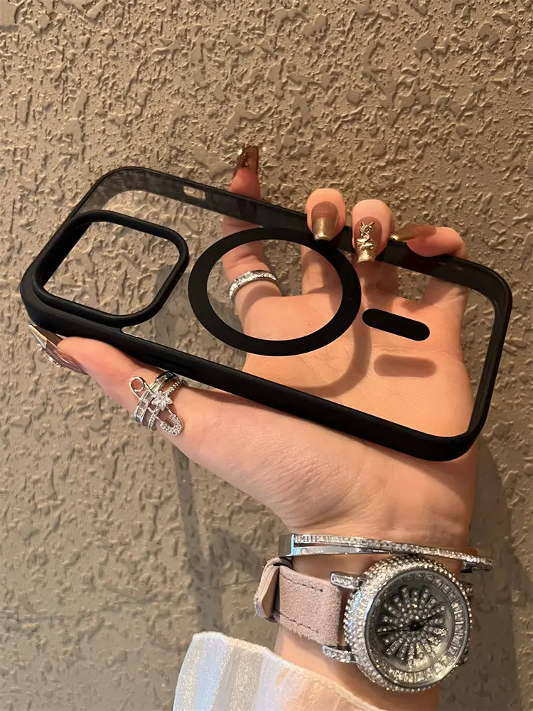 Magsafe حافظة شحن لاسلكية مغناطيسية ، غطاء شفاف للصدمات ، iPhone 11 ، 12 ، 13 ، 14 ، 15 Pro Max ، X ، XS ، XR ، 7 ، 8 Plus ، SE2 ، فاخر 16 Magsafe حافظة شحن لاسلكية مغناطيسية ، غطاء شفاف للصدمات ، iPhone 11 ، 12 ، 13 ، 14 ، 15 Pro Max ، X ، XS ، XR ، 7 ، 8 Plus ، SE2 ، فاخر