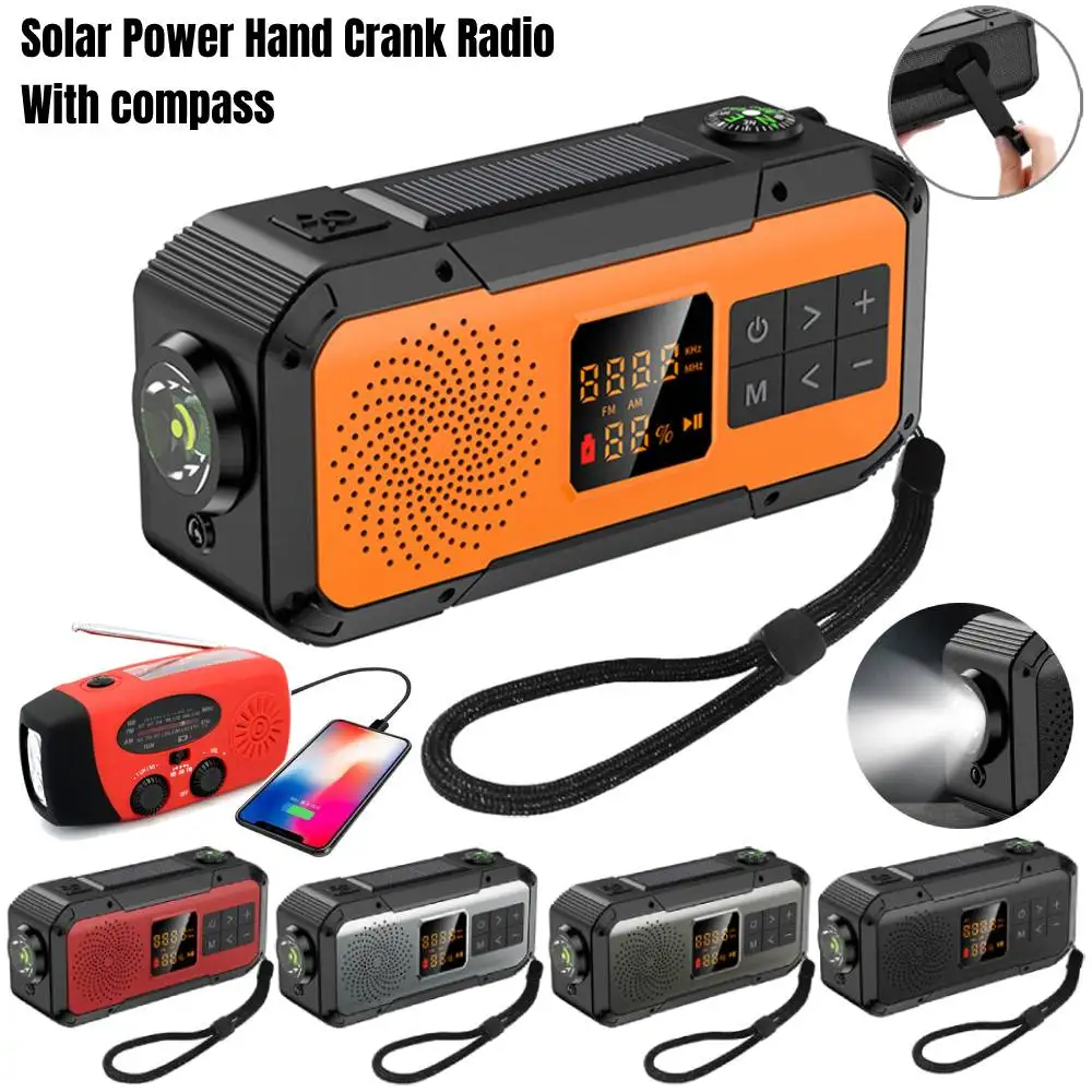 ZK40 Bluetooth 5.0 Hand Crank Radio Emergency Solar Power Radio AM/FM Digital Music Play SOS Dynamo LED Flashlight Phone Charger
ZK40 Bluetooth 5.0 Hand Crank Radio Emergency Solar Power Radio AM/FM Digital Music Play SOS Dynamo LED Flashlight Phone Charger